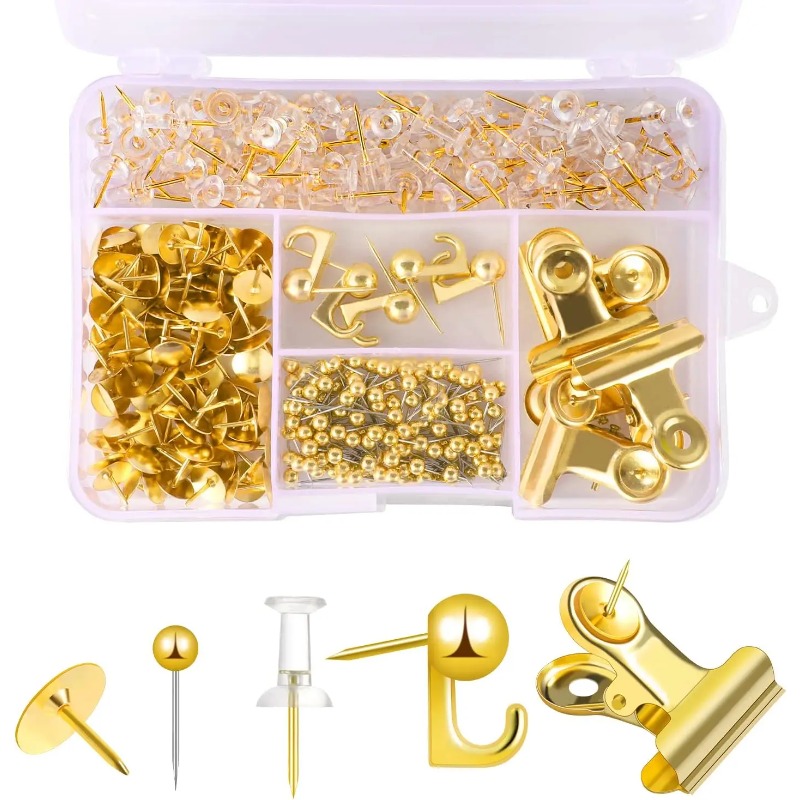 Binder Clip Assorted - Ensemble de punaises pour classeur, trombones,