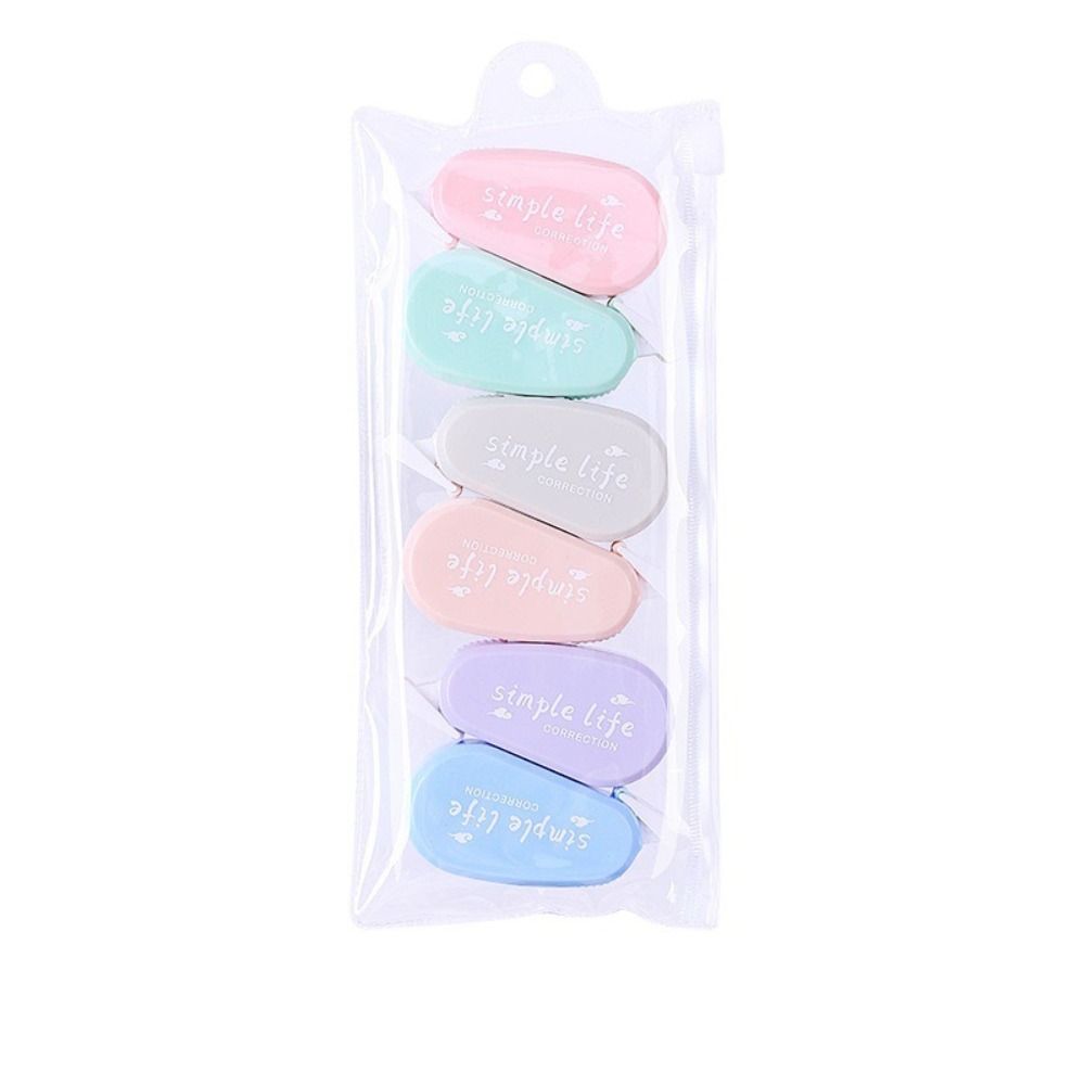 Correction Tape Roller - Lot de 6 bandes correctrices silencieuses